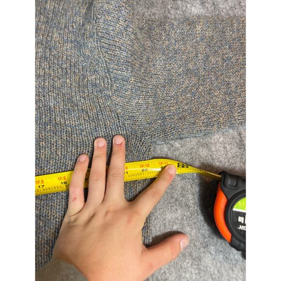 Vintage 90s Boat House Row 1/4 Button Pullover Sweater Mens XL Gray Wool Blend - Picture 4 of 4